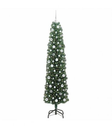 vidaXL Artificial Christmas Tree with LED Light Green 210 cm
