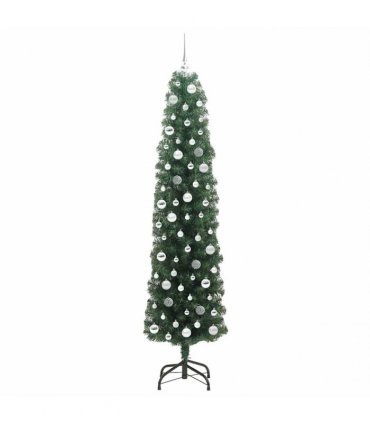vidaXL Artificial Christmas Tree with LED Light Green 210 cm