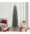 vidaXL Artificial Christmas Tree with LED Light Green 210 cm