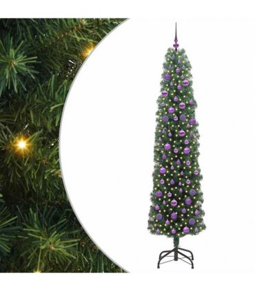 vidaXL Artificial Christmas Tree with LED Light Green 210 cm