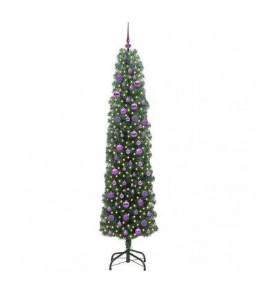 vidaXL Artificial Christmas Tree with LED Light Green 210 cm