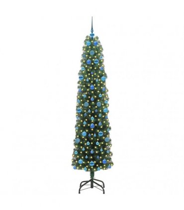 vidaXL Artificial Christmas Tree with LED Light Green 210 cm