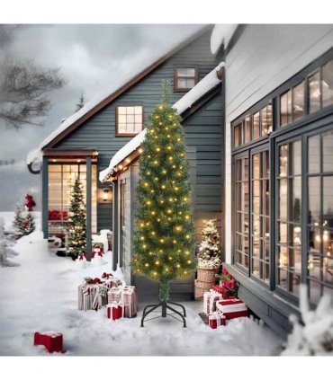 vidaXL Artificial Christmas Tree with LED Light Green 240 cm