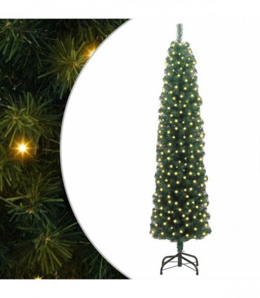 vidaXL Artificial Christmas Tree with LED Light Green 240 cm