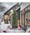 vidaXL Artificial Christmas Tree with LED Light Green 240 cm