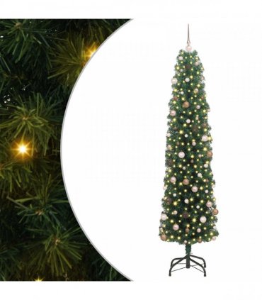 vidaXL Artificial Christmas Tree with LED Light Green 240 cm