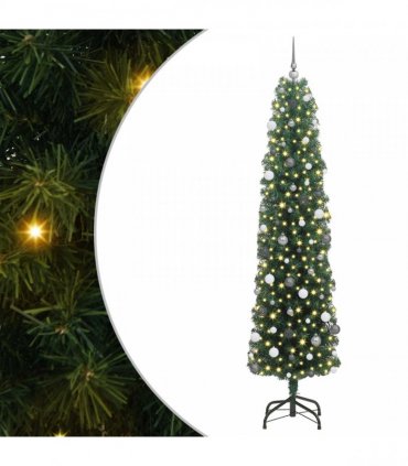 vidaXL Artificial Christmas Tree with LED Light Green 240 cm