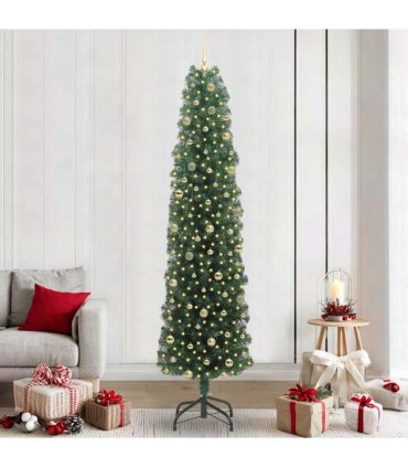 vidaXL Artificial Christmas Tree with LED Light Green 240 cm