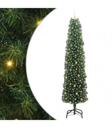 vidaXL Artificial Christmas Tree with LED Light Green 240 cm