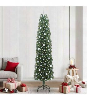 vidaXL Artificial Christmas Tree with LED Light Green 240 cm
