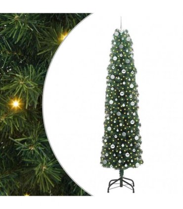vidaXL Artificial Christmas Tree with LED Light Green 240 cm