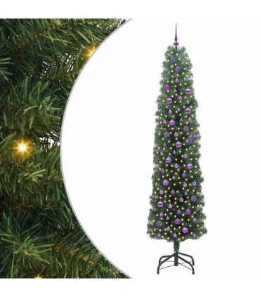 vidaXL Artificial Christmas Tree with LED Light Green 240 cm