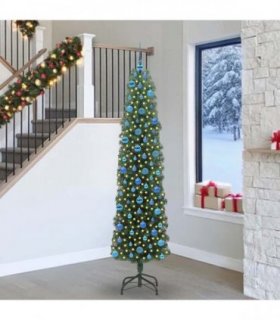 vidaXL Artificial Christmas Tree with LED Light Green 240 cm