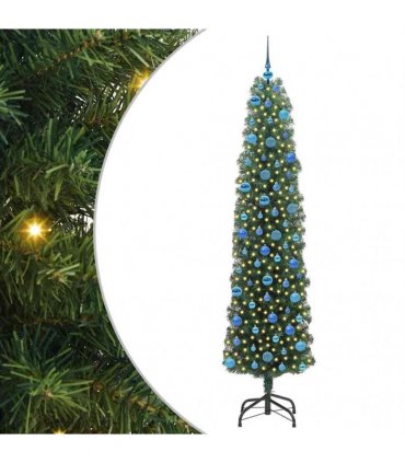 vidaXL Artificial Christmas Tree with LED Light Green 240 cm