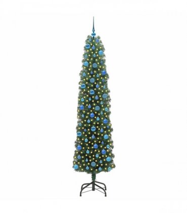 vidaXL Artificial Christmas Tree with LED Light Green 240 cm
