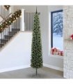 vidaXL Artificial Christmas Tree with LED Light Green 270 cm