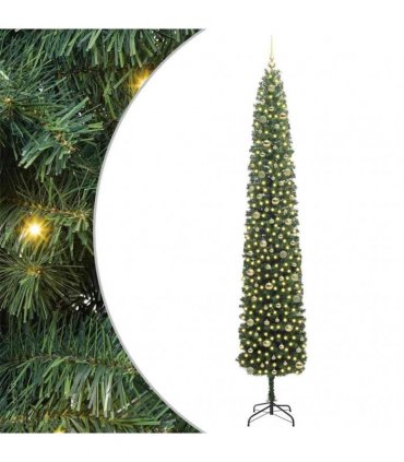 vidaXL Artificial Christmas Tree with LED Light Green 270 cm
