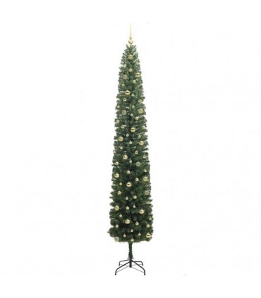 vidaXL Artificial Christmas Tree with LED Light Green 270 cm