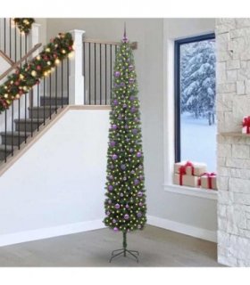 vidaXL Artificial Christmas Tree with LED Light Green 270 cm