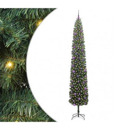 vidaXL Artificial Christmas Tree with LED Light Green 270 cm