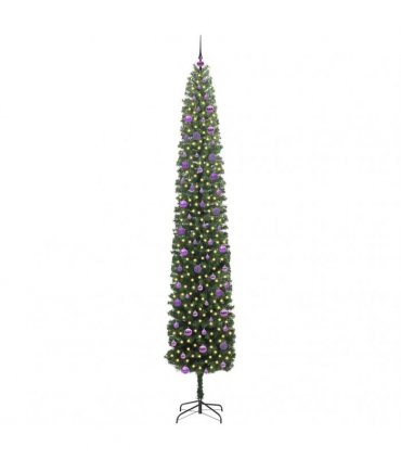 vidaXL Artificial Christmas Tree with LED Light Green 270 cm