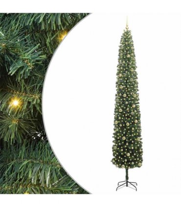 vidaXL Artificial Christmas Tree with LED Light Green 300 cm