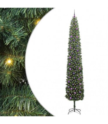 vidaXL Artificial Christmas Tree with LED Light Green 300 cm