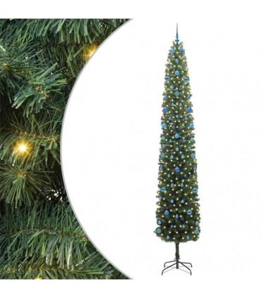 vidaXL Artificial Christmas Tree with LED Light Green 300 cm