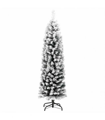 vidaXL Artificial Christmas Tree with LED Light Green and white 120 cm