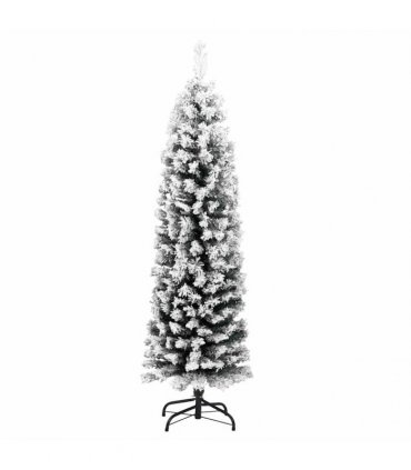 vidaXL Artificial Christmas Tree with LED Light Green and white 120 cm