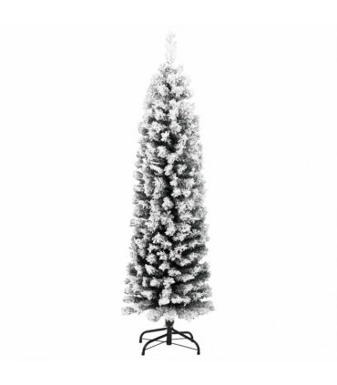 vidaXL Artificial Christmas Tree with LED Light Green and white 120 cm