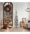 vidaXL Artificial Christmas Tree with LED Light Green and white 180 cm