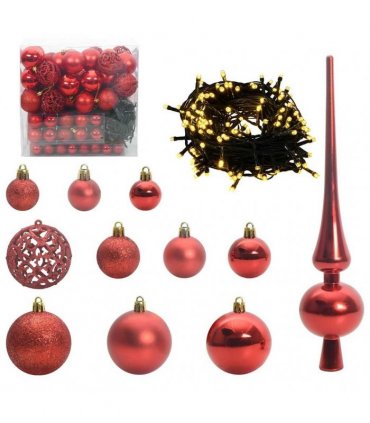 vidaXL Artificial Christmas Tree with LED Light Green and white 180 cm