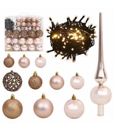 vidaXL Artificial Christmas Tree with LED Light Green and white 210 cm