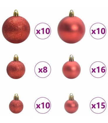 vidaXL Artificial Christmas Tree with LED Light Green and white 210 cm