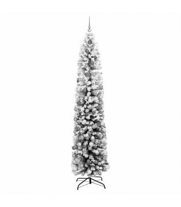 vidaXL Artificial Christmas Tree with LED Light Green and White 240 cm