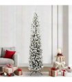 vidaXL Artificial Christmas Tree with LED Light Green and white 240 cm