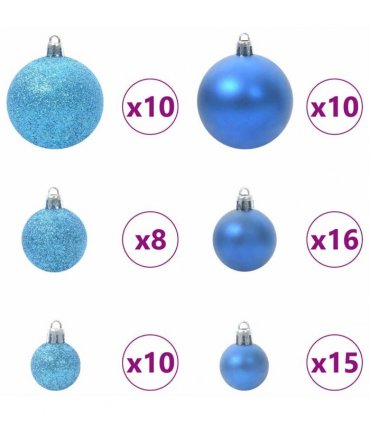 vidaXL Artificial Christmas Tree with LED Light Green and white 240 cm