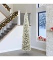 vidaXL Artificial Christmas Tree with LED Light Green and white 270 cm
