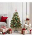 vidaXL Artificial Hinged Christmas Tree with Cones 120 cm 150 LEDs