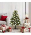 vidaXL Artificial Hinged Christmas Tree with Cones 150 cm 150 LEDs