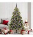 vidaXL Artificial Hinged Christmas Tree with Cones 180 cm 300 LEDs