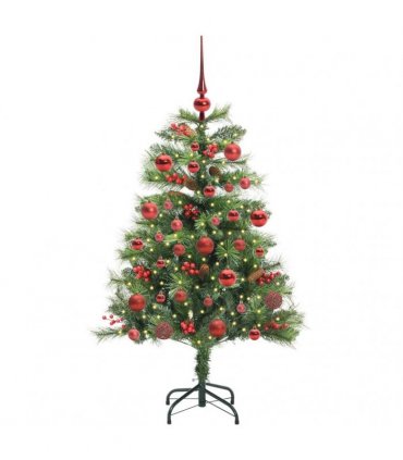 vidaXL Artificial Hinged Christmas Tree with Cones and Berries 150 cm