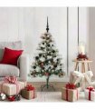 vidaXL Artificial Hinged Christmas Tree with Cones and Berries 120 cm
