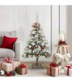 vidaXL Artificial Hinged Christmas Tree with Cones and Berries 120 cm