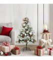 vidaXL Artificial Hinged Christmas Tree with Cones and Berries 120 cm