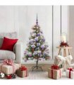 vidaXL Artificial Hinged Christmas Tree with Cones and Berries 120 cm