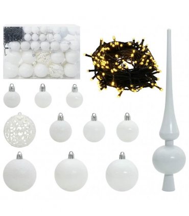 vidaXL Artificial Hinged Christmas Tree with Cones and Berries 150 cm