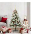 vidaXL Artificial Hinged Christmas Tree with Cones and Berries 150 cm