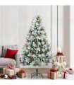 vidaXL Artificial Hinged Christmas Tree with Cones and Berries 210 cm